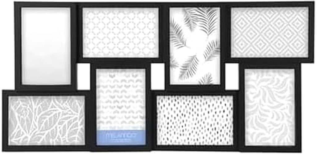 Yulinne 18x23 Black Collage Picture Frame, Holds 12 4x6/6x4 Photos, Horizontal or Vertical Wall Hanging