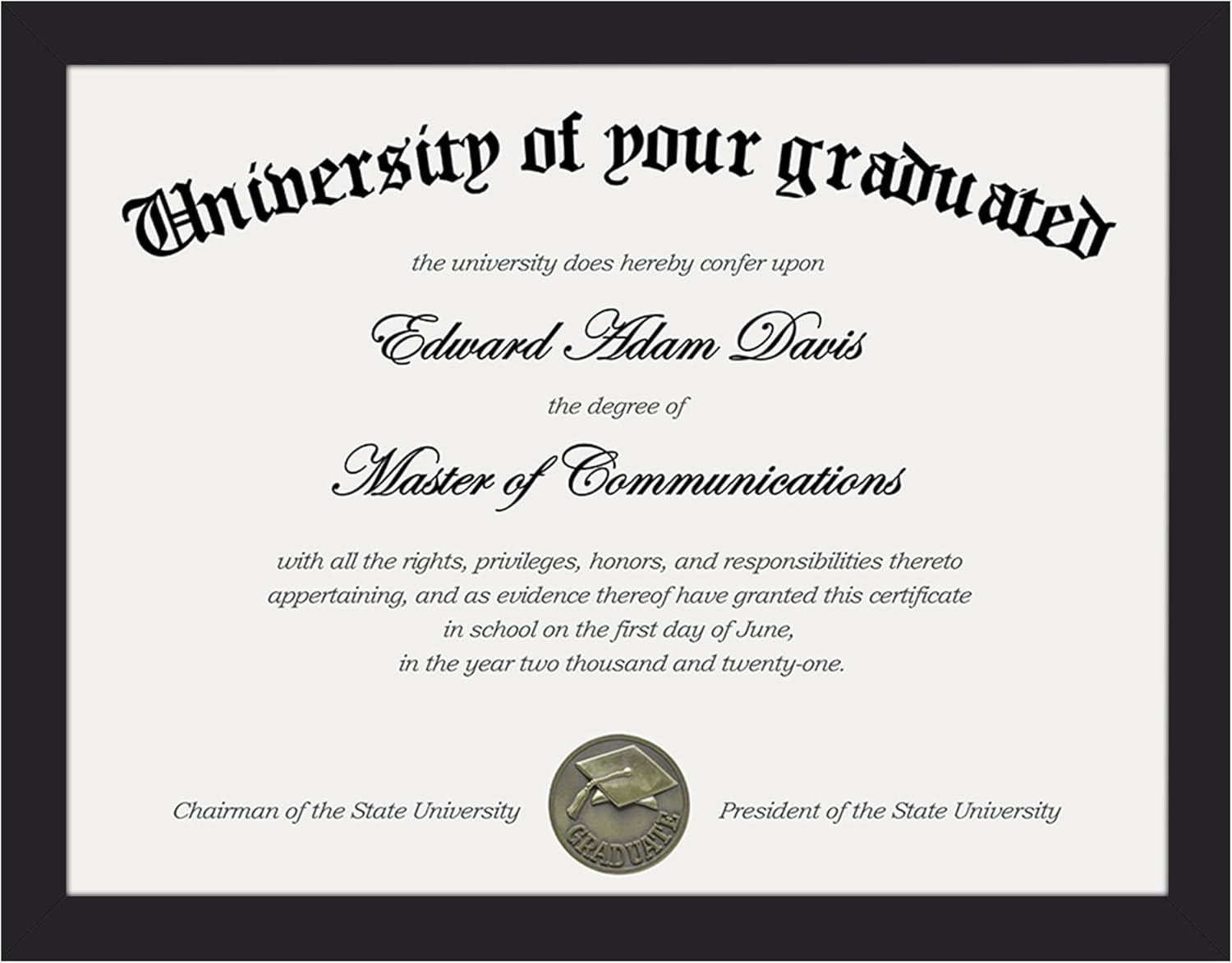Yulinne upsimples 8.5x11 Black Certificate Frame, Plexiglass Panel, Diploma Document Frame, Wall or Tabletop Display