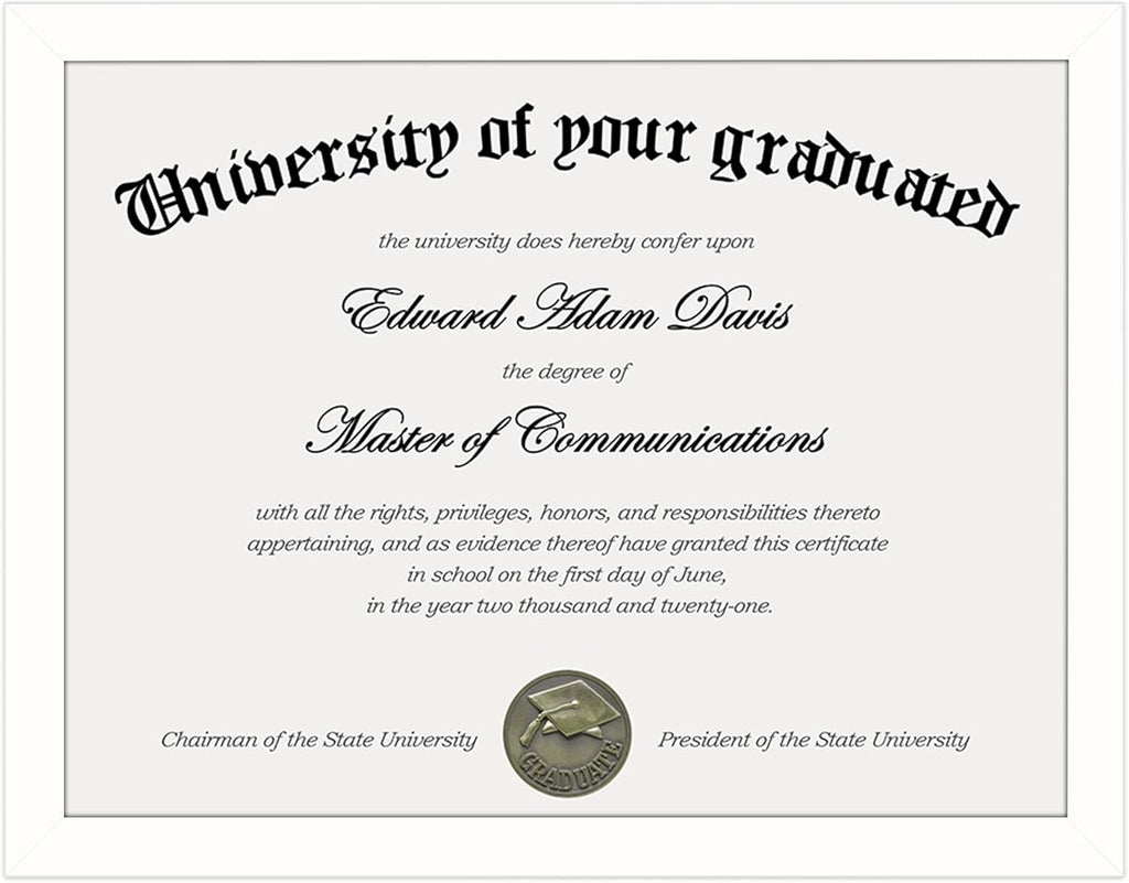 Yulinne 8.5x11 Black Certificate Frame, Plexiglass Panel, Diploma Document Frame, Wall or Tabletop Display
