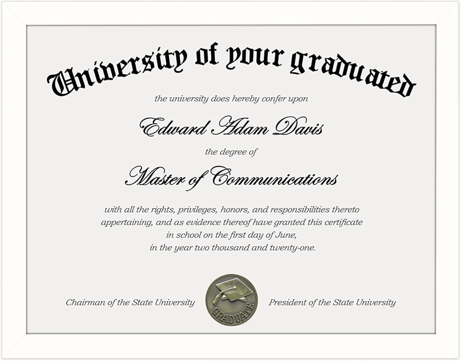 Yulinne upsimples 8.5x11 Black Certificate Frame, Plexiglass Panel, Diploma Document Frame, Wall or Tabletop Display