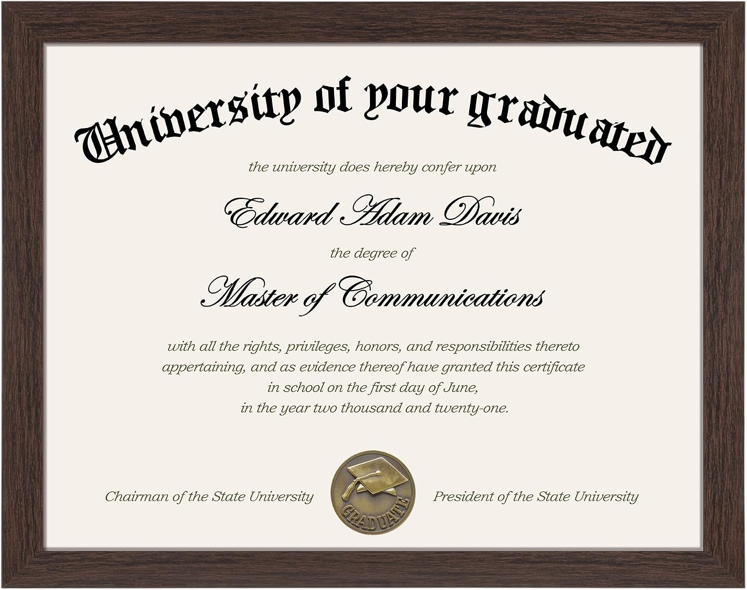 Yulinne upsimples 8.5x11 Black Certificate Frame, Plexiglass Panel, Diploma Document Frame, Wall or Tabletop Display