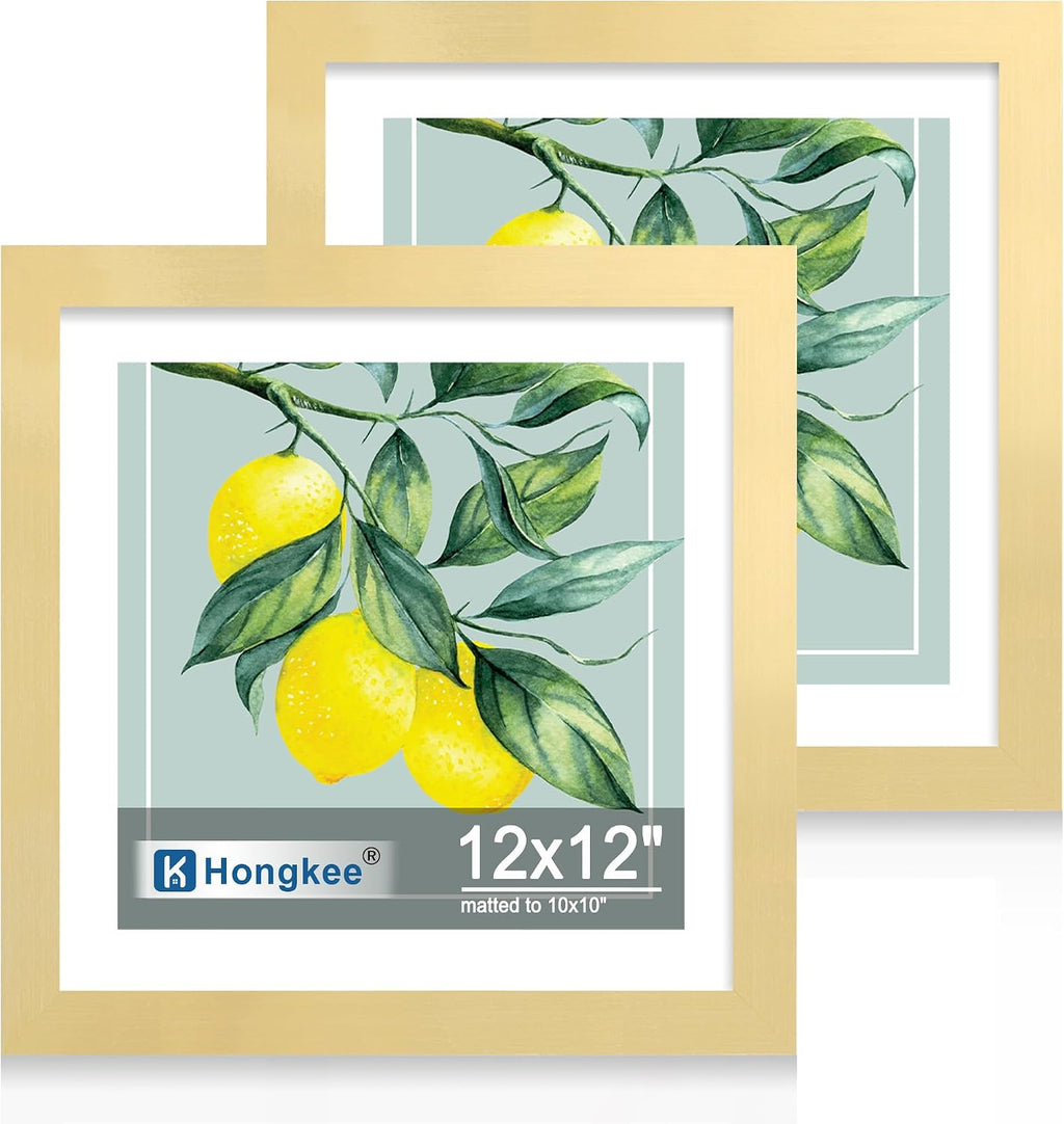 Yulinne 8x10 Picture Frame Set of 2, Distressed White Wood, Real Glass, Fits 5x7 with Mat, Wall or Tabletop