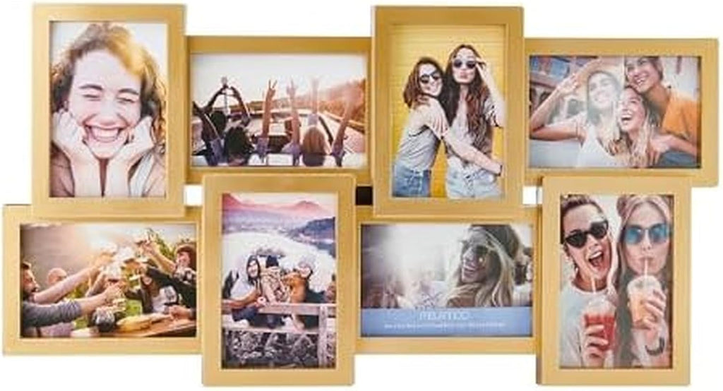 Yulinne 18x23 Black Collage Picture Frame, Holds 12 4x6/6x4 Photos, Horizontal or Vertical Wall Hanging