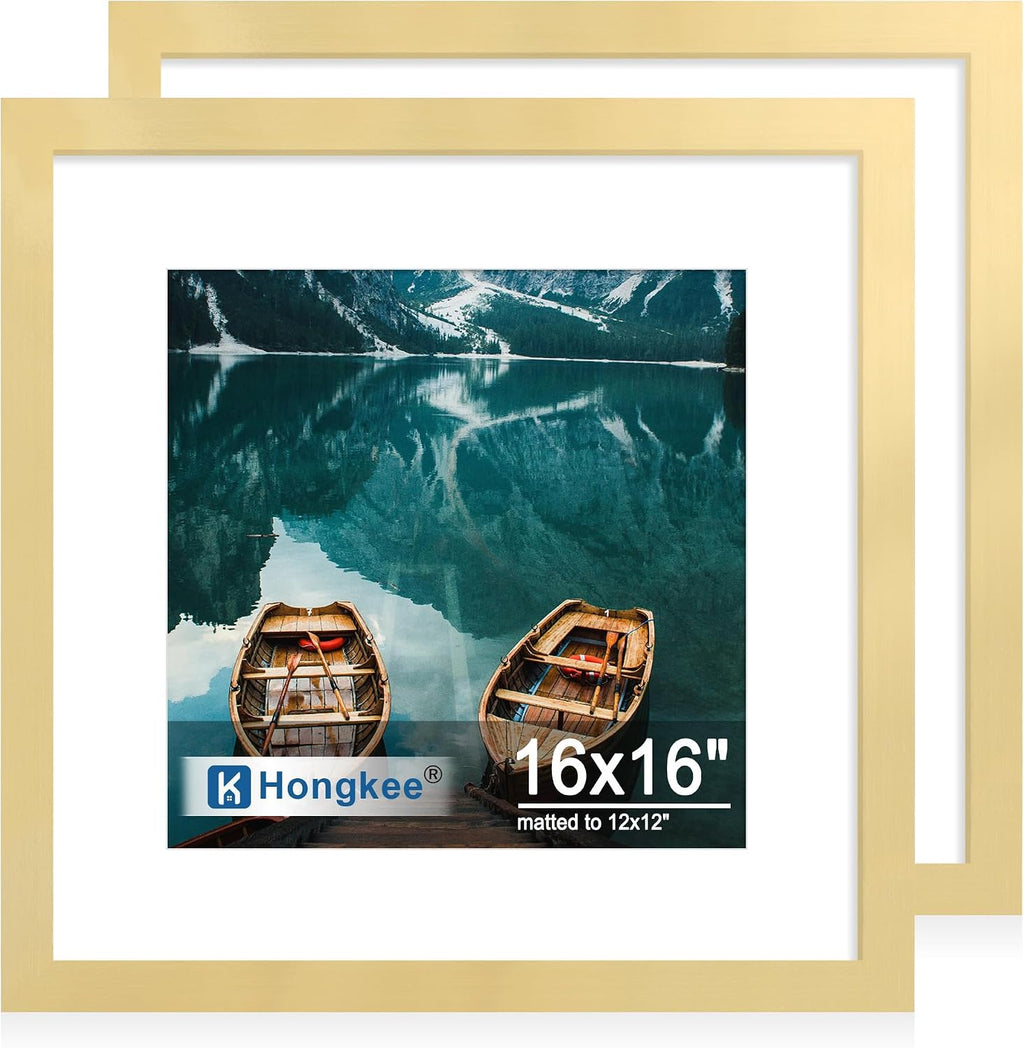 Yulinne 8x10 Picture Frame Set of 2, Distressed White Wood, Real Glass, Fits 5x7 with Mat, Wall or Tabletop