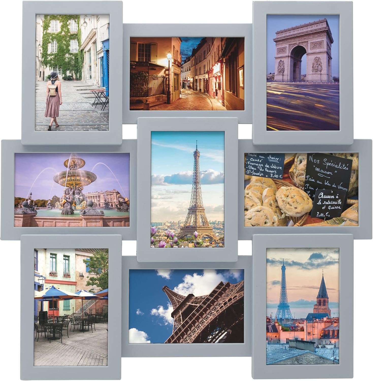 Yulinne 18x23 Black Collage Picture Frame, Holds 12 4x6/6x4 Photos, Horizontal or Vertical Wall Hanging