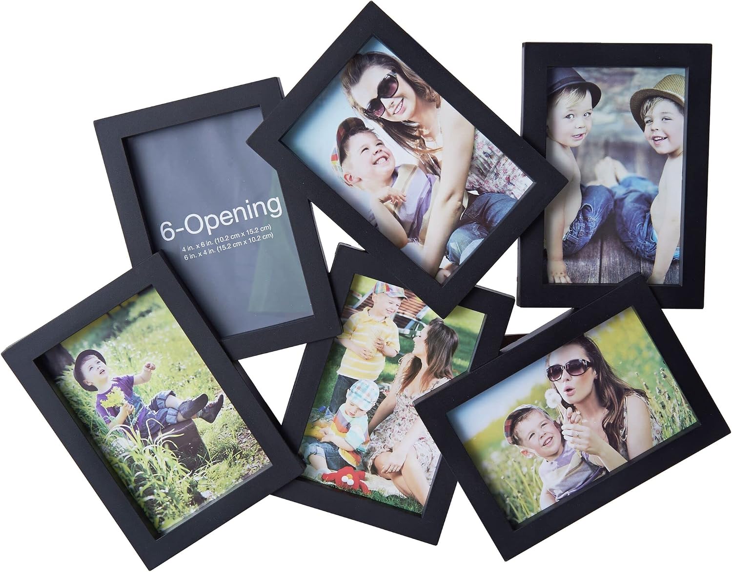 Yulinne 18x23 Black Collage Picture Frame, Holds 12 4x6/6x4 Photos, Horizontal or Vertical Wall Hanging