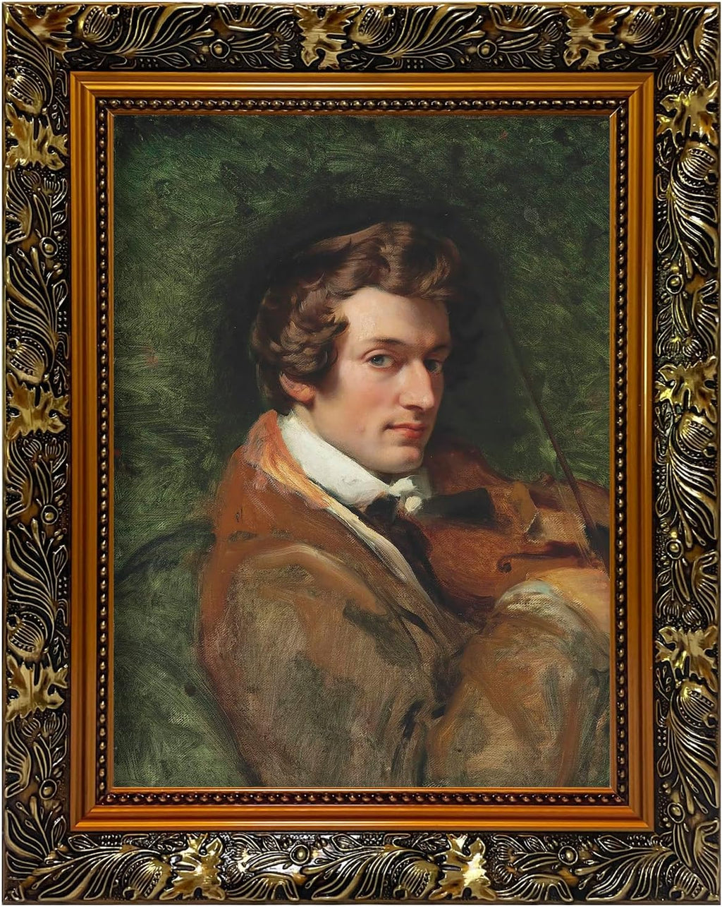 Yulinne 12x16 Baroque Ornate Gold Canvas Frame, Solid Wood, No Glass or Backing, for Portrait Landscape Artwork